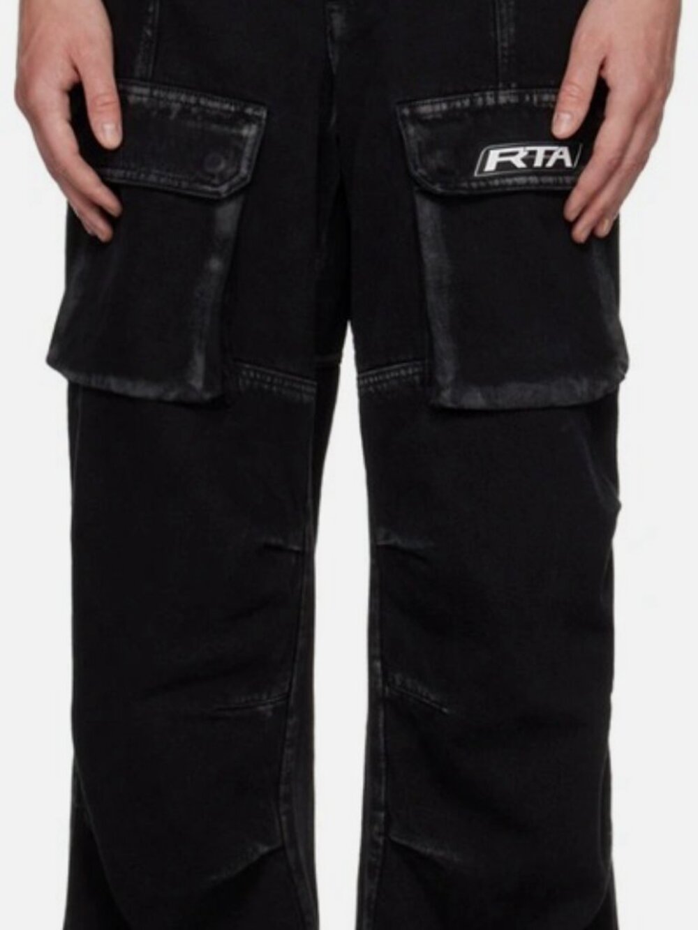 RTA Men's Black Logo Bryant Slim Fit Jeans Pants Size 33